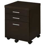 Skylar 3-Drawer Mobile File Cabinet in Cappuccino