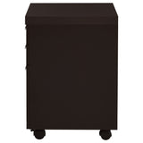 Skylar 3-Drawer Mobile File Cabinet in Cappuccino