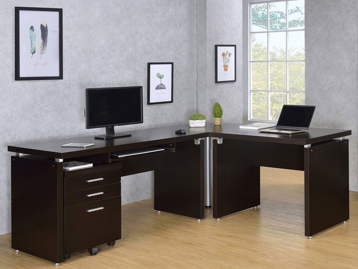Skylar 3-Drawer Mobile File Cabinet in Cappuccino