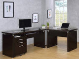 Skylar 3-Drawer Mobile File Cabinet in Cappuccino