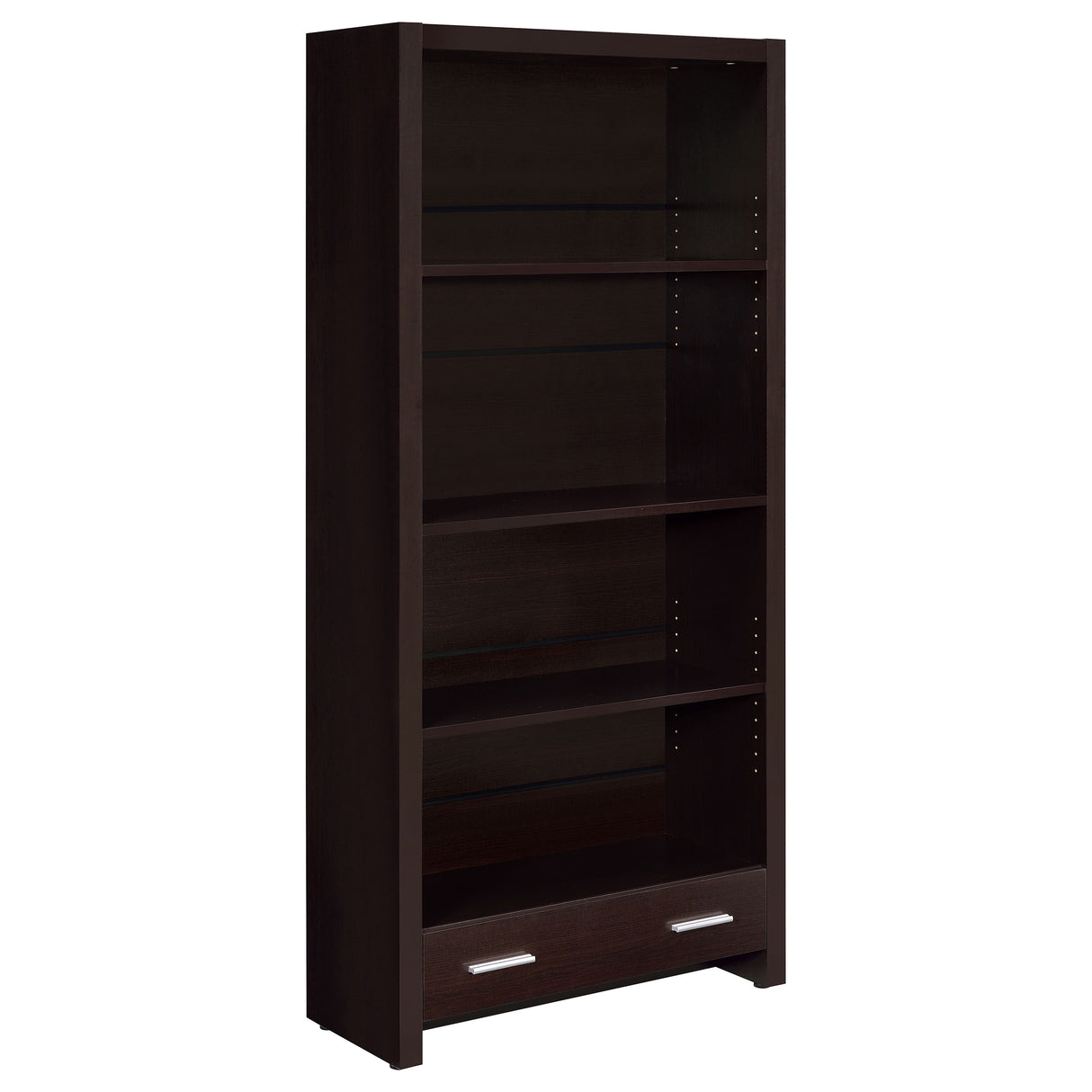 Skylar 71-Inch 5-Shelf Bookcase with Drawer, Cappuccino