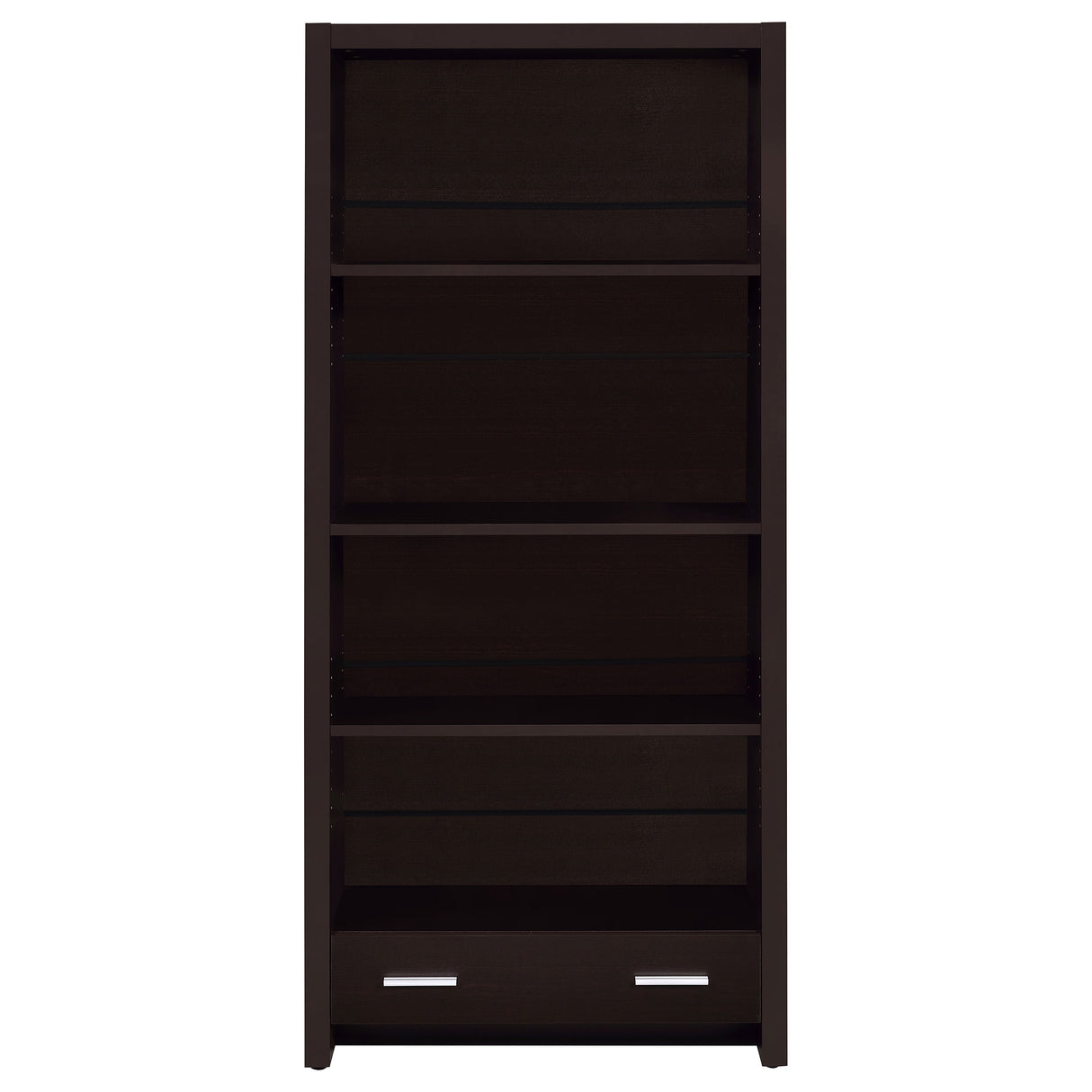 Skylar 71-Inch 5-Shelf Bookcase with Drawer, Cappuccino