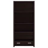 Skylar 71-Inch 5-Shelf Bookcase with Drawer, Cappuccino