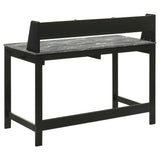 Besler 47-Inch Writing Desk with Shelf - Grey Stone and Black