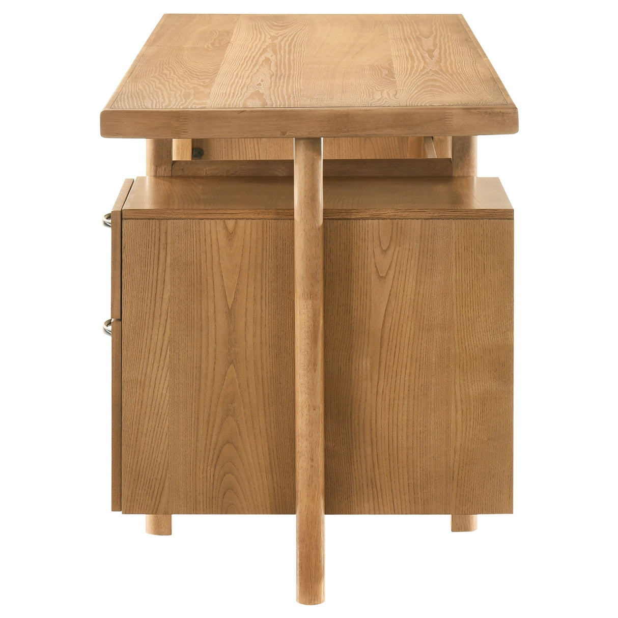 Roldan 69-Inch 4-Drawer Computer Desk Light Ash