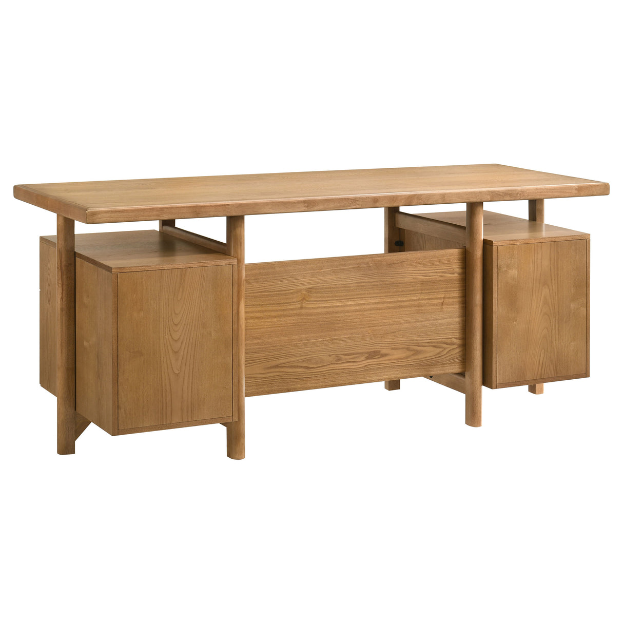 Roldan 69-Inch 4-Drawer Computer Desk Light Ash