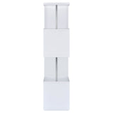 Baxter 67-inch 4-Shelf Bookshelf White and Chrome