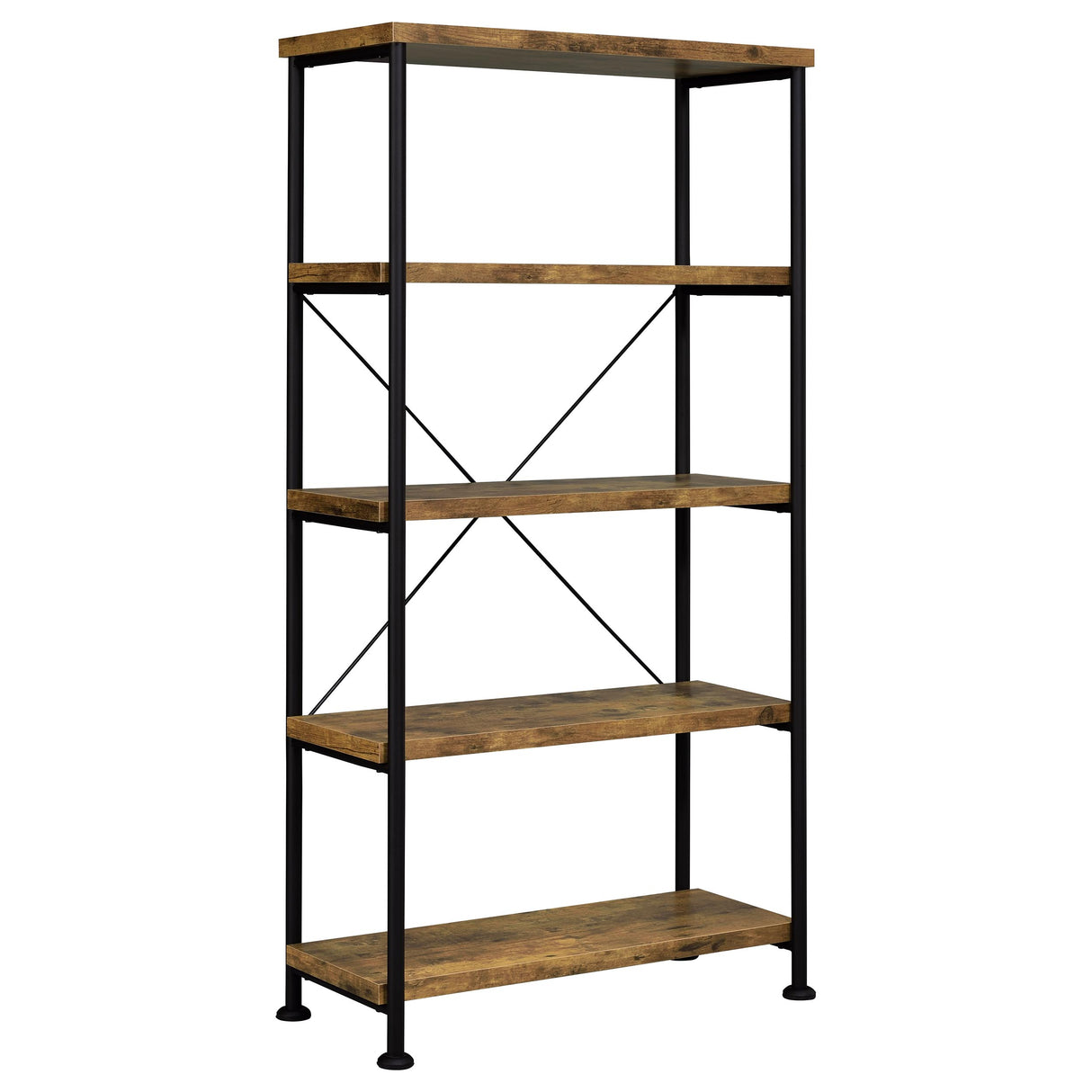 Analiese 63-Inch 4-Shelf Bookshelf in Rustic Nutmeg