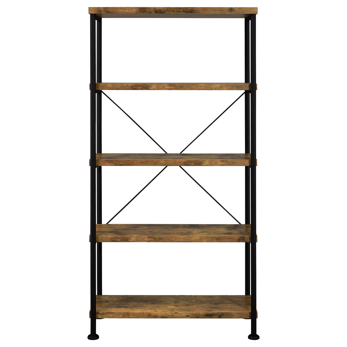 Analiese 63-Inch 4-Shelf Bookshelf in Rustic Nutmeg