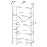 Analiese 63-Inch 4-Shelf Bookshelf in Rustic Nutmeg