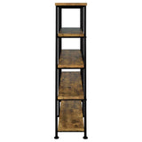 Analiese 63-inch 4-Shelf Double Bookshelf in Rustic Nutmeg