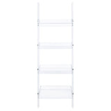 Amaturo 72-Inch 4-Shelf Clear Acrylic Ladder Bookshelf