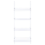 Amaturo 72-Inch 4-Shelf Clear Acrylic Ladder Bookshelf
