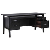 Goodson 64-inch Black Double Pedestal Computer Desk