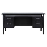 Goodson 64-inch Black Double Pedestal Computer Desk