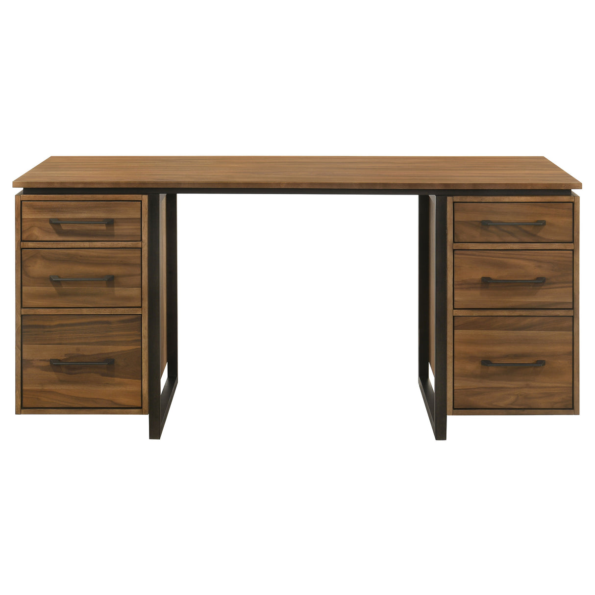 Berhalter 6-Drawer Double Pedestal File Computer Desk
