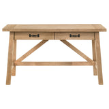 Fabian 54-Inch 2-Drawer Writing Desk, Distressed Light Brown