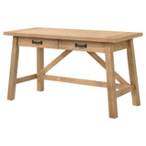 Fabian 54-Inch 2-Drawer Writing Desk, Distressed Light Brown