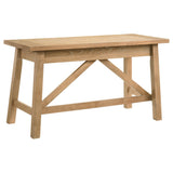 Fabian 54-Inch 2-Drawer Writing Desk, Distressed Light Brown