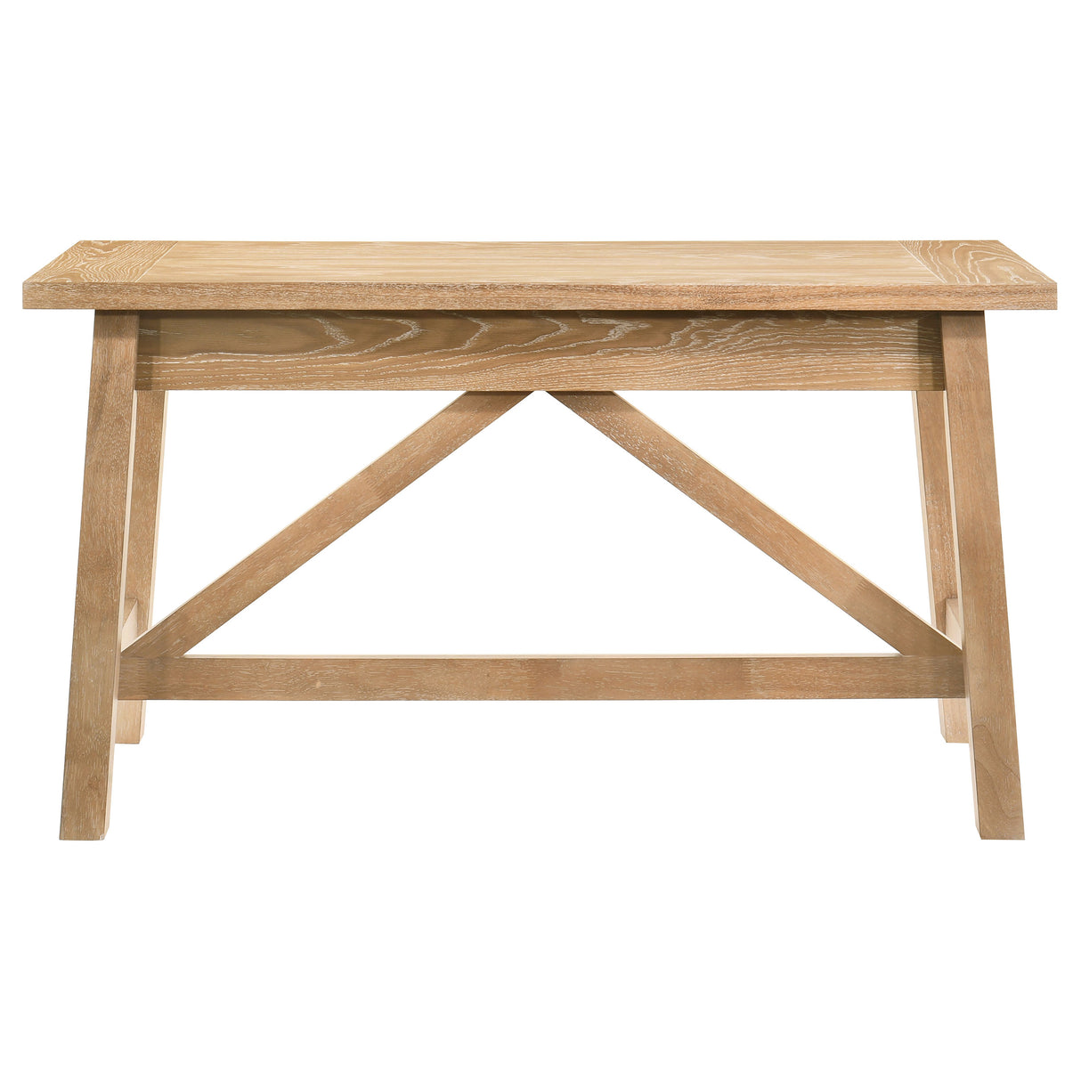 Fabian 54-Inch 2-Drawer Writing Desk, Distressed Light Brown
