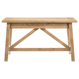 Fabian 54-Inch 2-Drawer Writing Desk, Distressed Light Brown