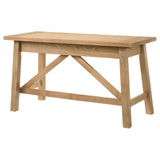 Fabian 54-Inch 2-Drawer Writing Desk, Distressed Light Brown