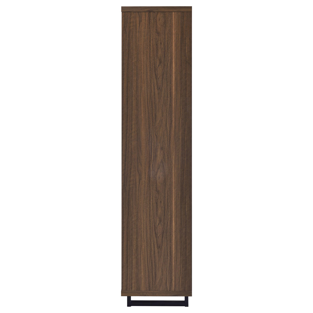 Maddox 71-Inch 3-Shelf Cabinet Bookcase in Walnut