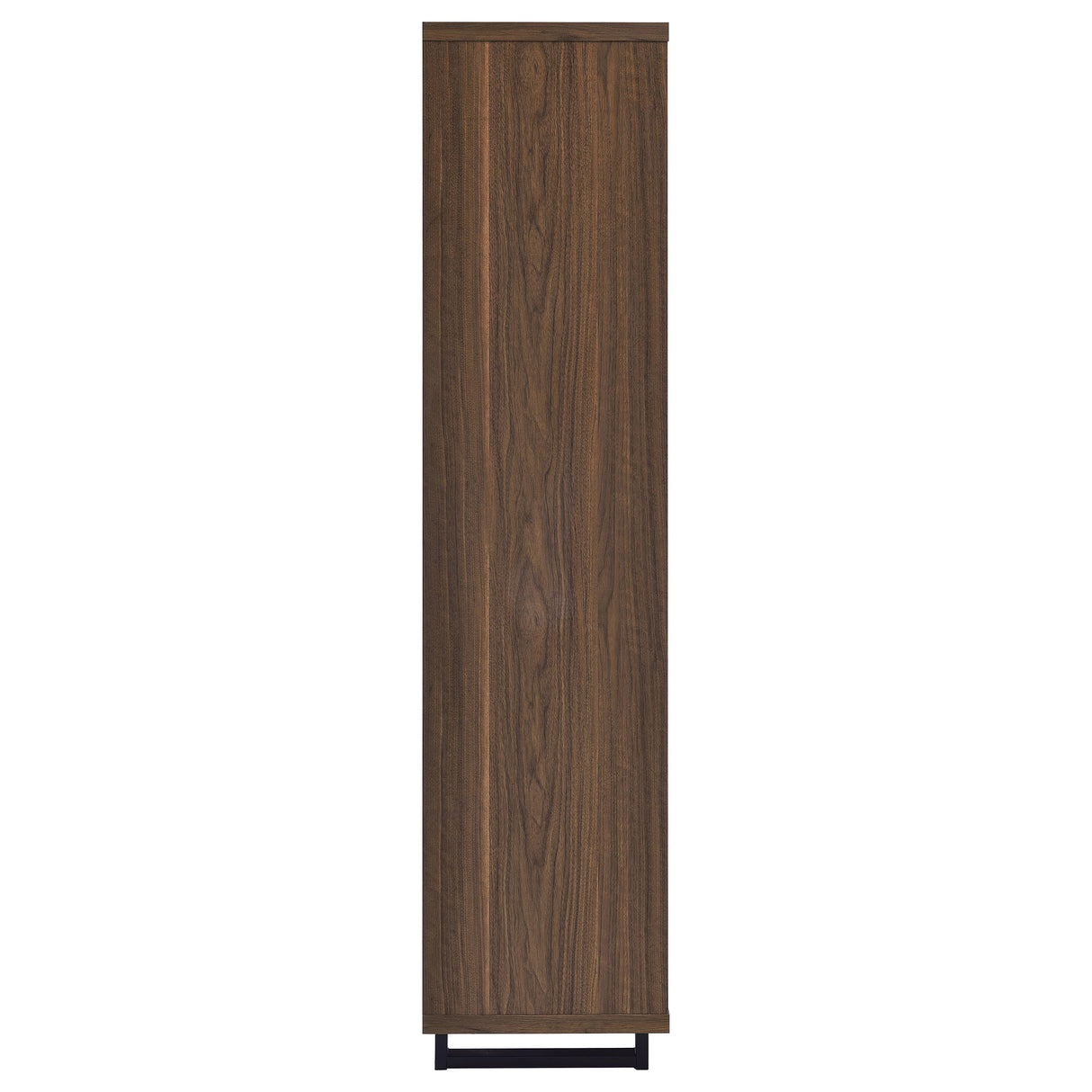 Maddox 71-Inch 3-Shelf Cabinet Bookcase in Walnut