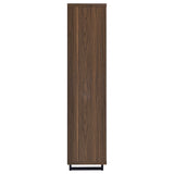 Maddox 71-Inch 3-Shelf Cabinet Bookcase in Walnut