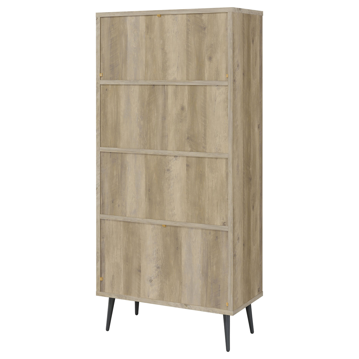 Maeve 70-inch 3-Shelf Bookcase with Drawers in Distressed Pine