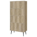 Maeve 70-inch 3-Shelf Bookcase with Drawers in Distressed Pine