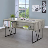 Analiese 63" 4-Drawer Writing Desk in Grey Driftwood