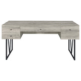 Analiese 63" 4-Drawer Writing Desk in Grey Driftwood