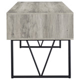 Analiese 63" 4-Drawer Writing Desk in Grey Driftwood
