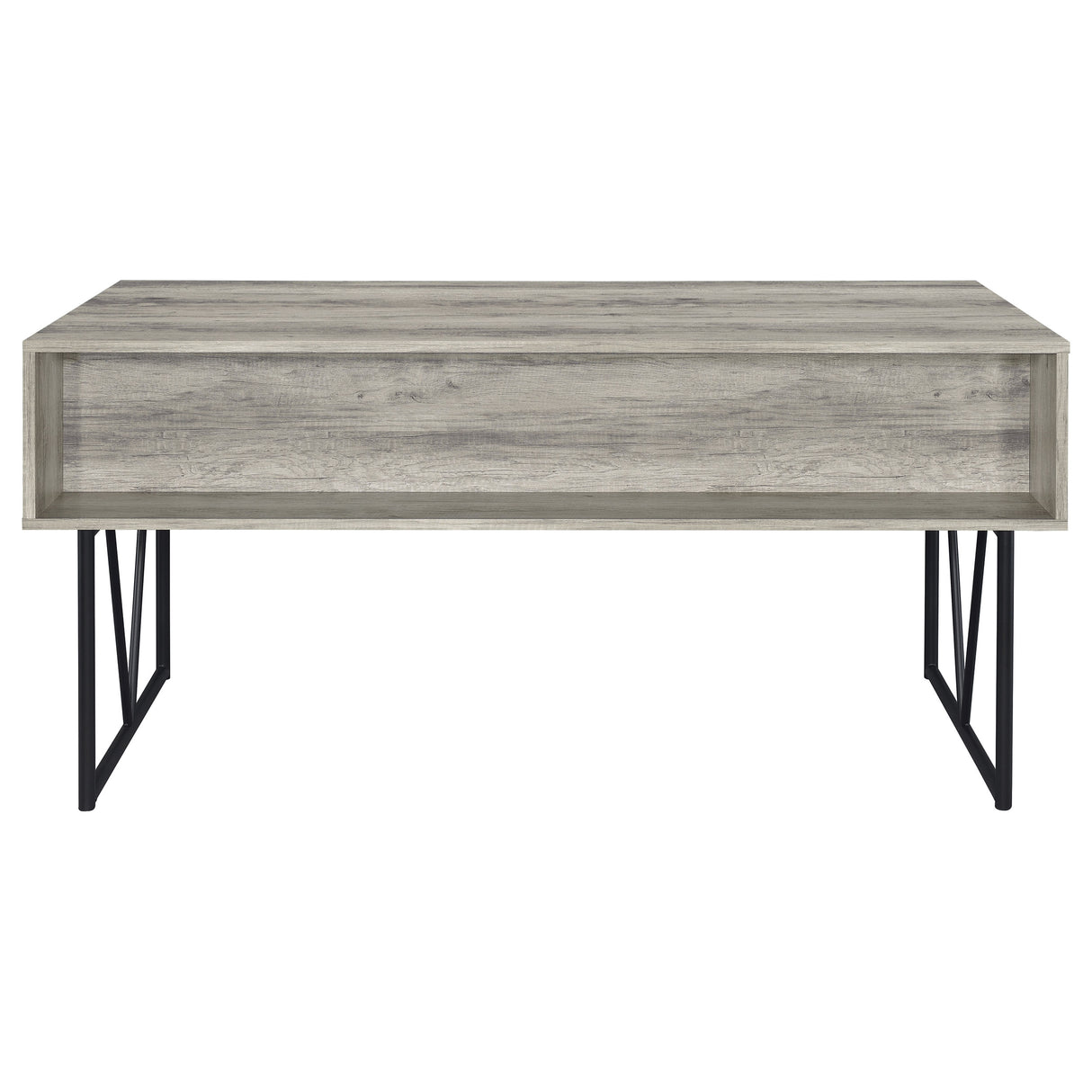 Analiese 63" 4-Drawer Writing Desk in Grey Driftwood