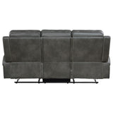 Forrest - Motion Reclining Sofa Comfort With Elegant Tufting And Wide Track Arms - Gray