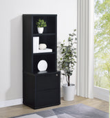 Westpark 3-Shelf Bookcase with USB Charging and Lockable Drawer