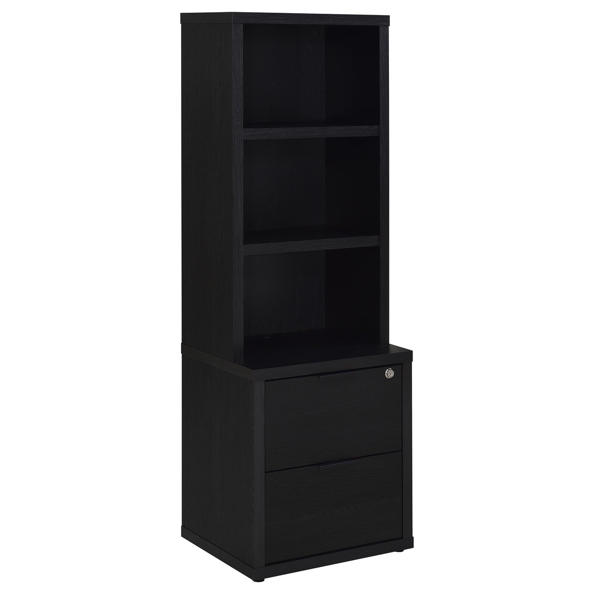 Westpark 3-Shelf Bookcase with USB Charging and Lockable Drawer
