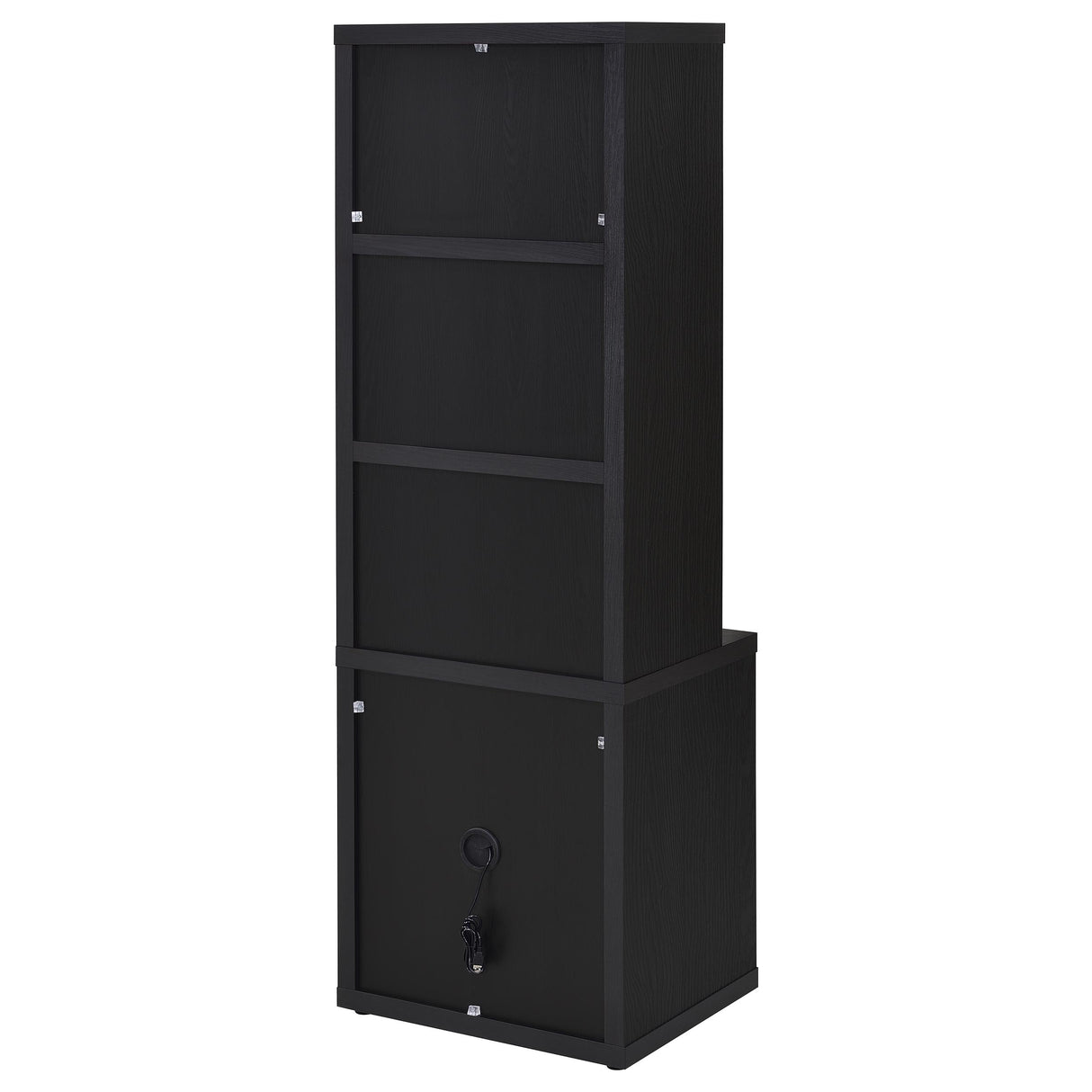Westpark 3-Shelf Bookcase with USB Charging and Lockable Drawer