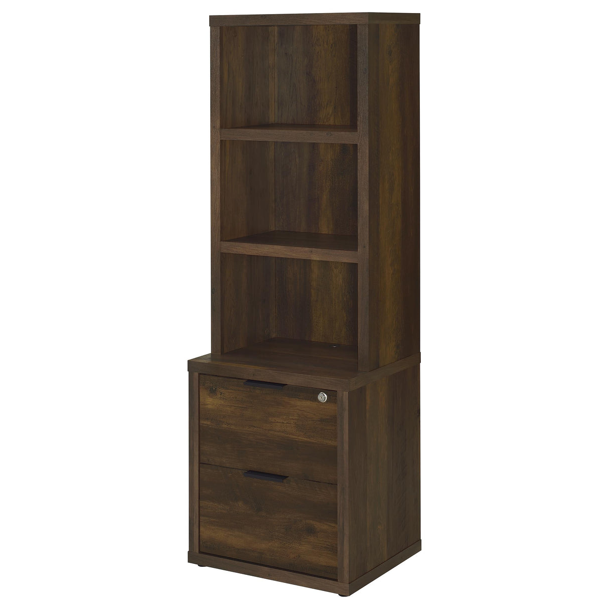 Westpark 3-Shelf Bookcase with USB and Lockable Drawer
