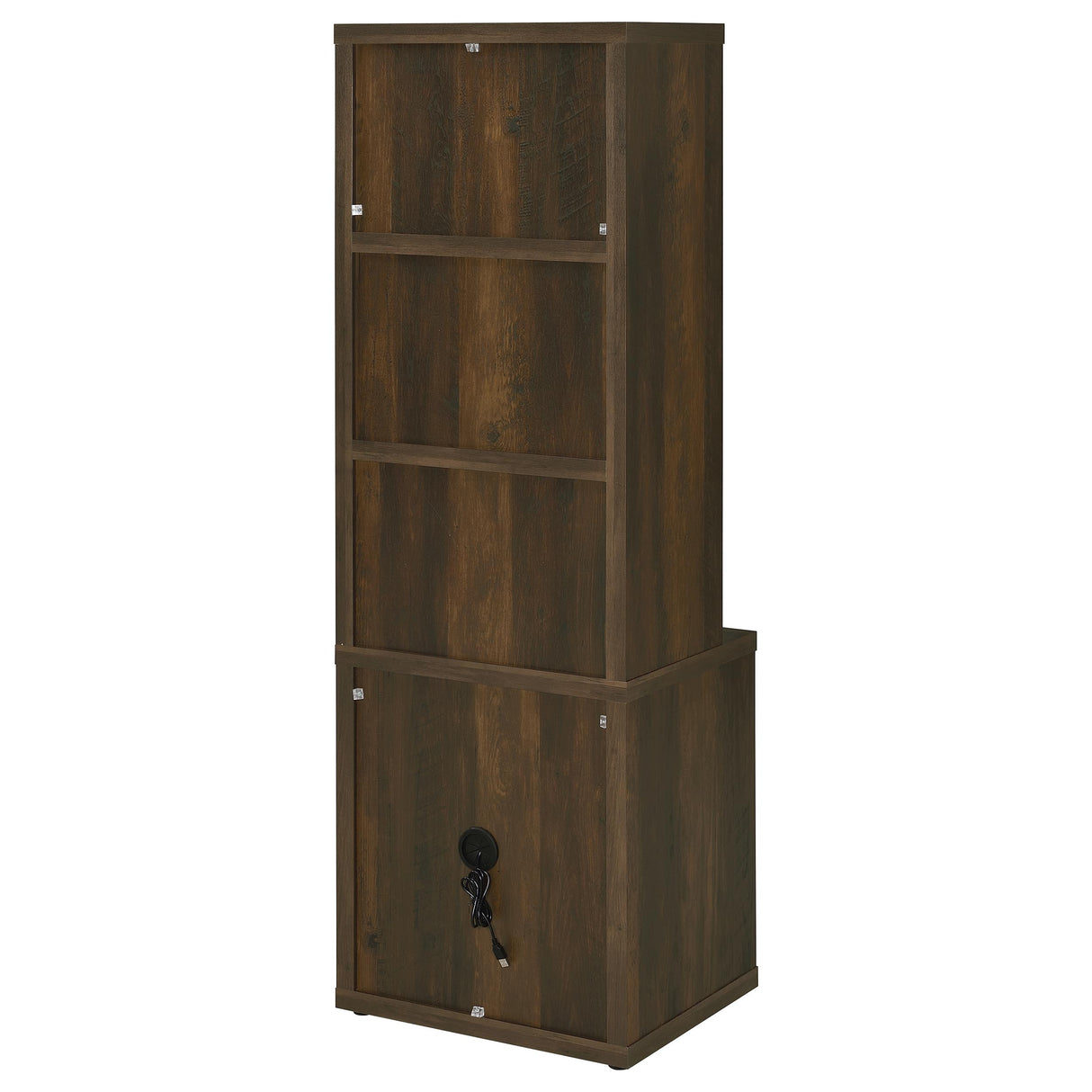 Westpark 3-Shelf Bookcase with USB and Lockable Drawer