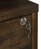 Westpark 3-Shelf Bookcase with USB and Lockable Drawer