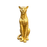 Leopard Statue, Animal Sculpture For Decor - Gold