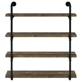 Elmcrest 39-Inch 4-Shelf Wall Bookshelf Rustic Oak