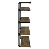 Elmcrest 39-Inch 4-Shelf Wall Bookshelf Rustic Oak