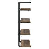 Elmcrest 24-Inch 4-Shelf Wall Bookshelf Rustic Oak