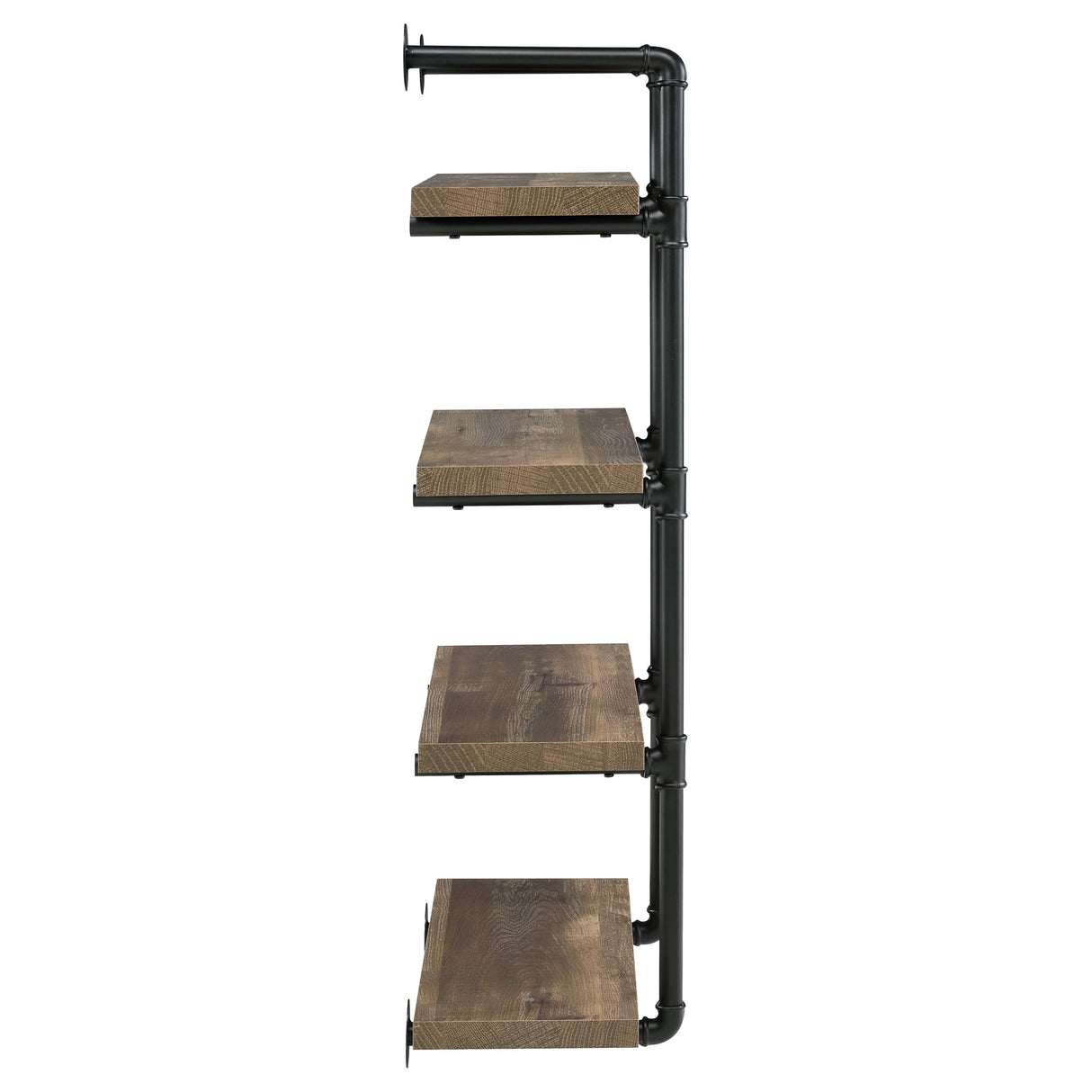 Elmcrest 24-Inch 4-Shelf Wall Bookshelf Rustic Oak