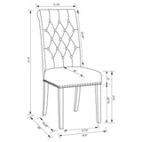Side Chairs With Tufting Nailhead Trim (Set of 2) - Brown