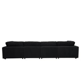 Upholstered Modular Sectional & Custom Configuration And Toss Pillows