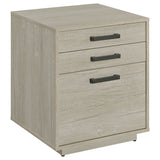 Loomis 3-Drawer Home Office File Cabinet, Whitewashed Grey